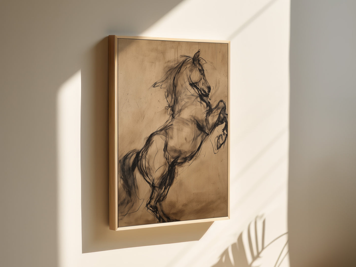 Charcoal Sketch Horse Canvas Print