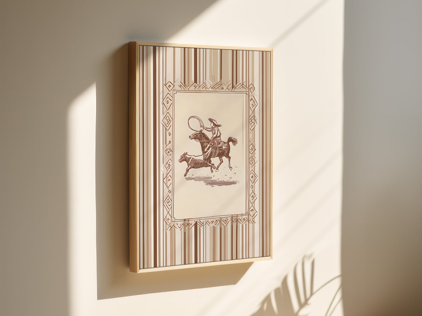 Western Cowboy Art Vertical Canvas Print