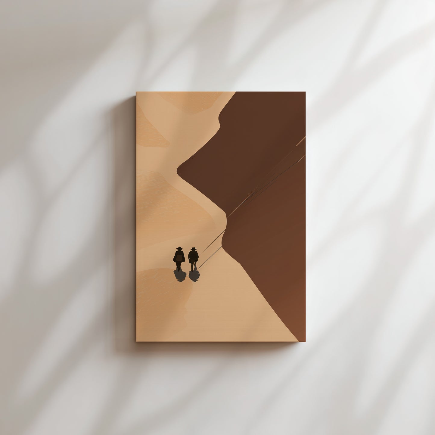 Minimalist Desert Landscape Vertical Canvas Print