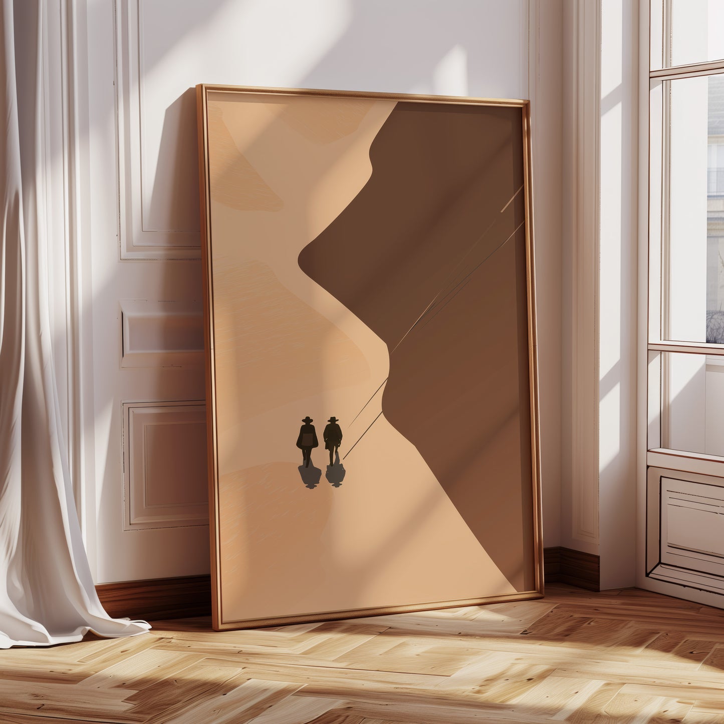 Minimalist Desert Landscape Vertical Canvas Print