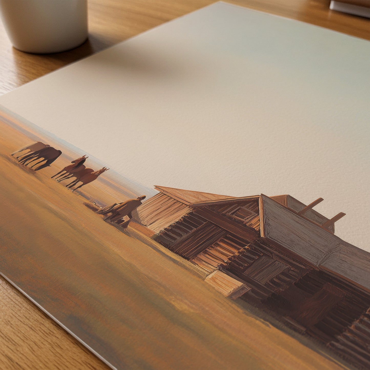 Rustic Wild West Cabin Canvas Print