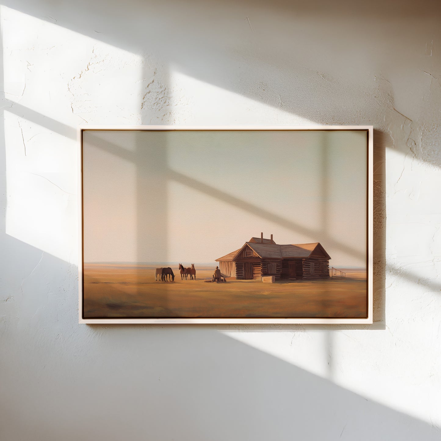 Rustic Wild West Cabin Canvas Print