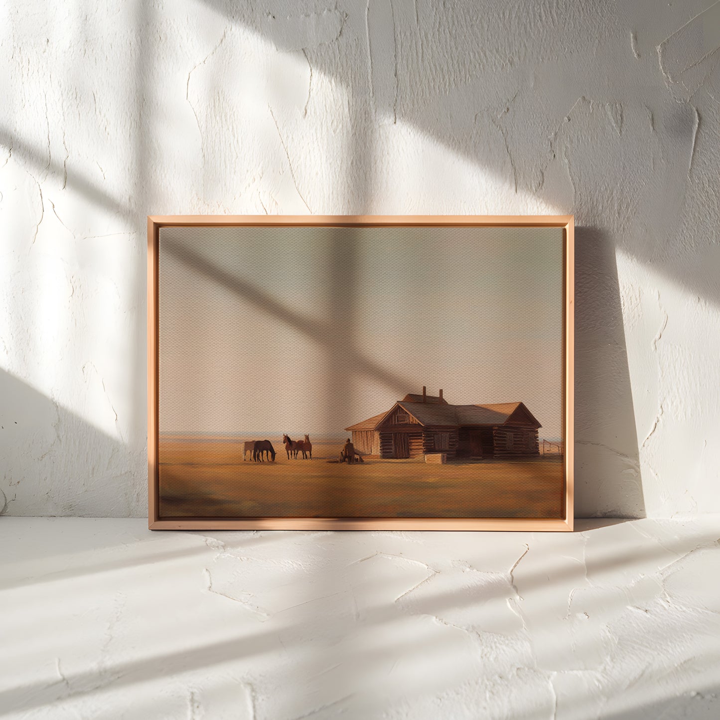 Rustic Wild West Cabin Canvas Print