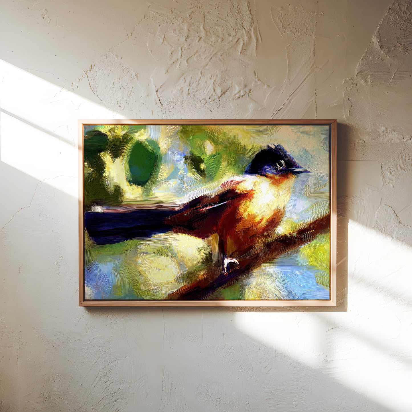 Vibrant Songbird Canvas: Nature-Inspired Art