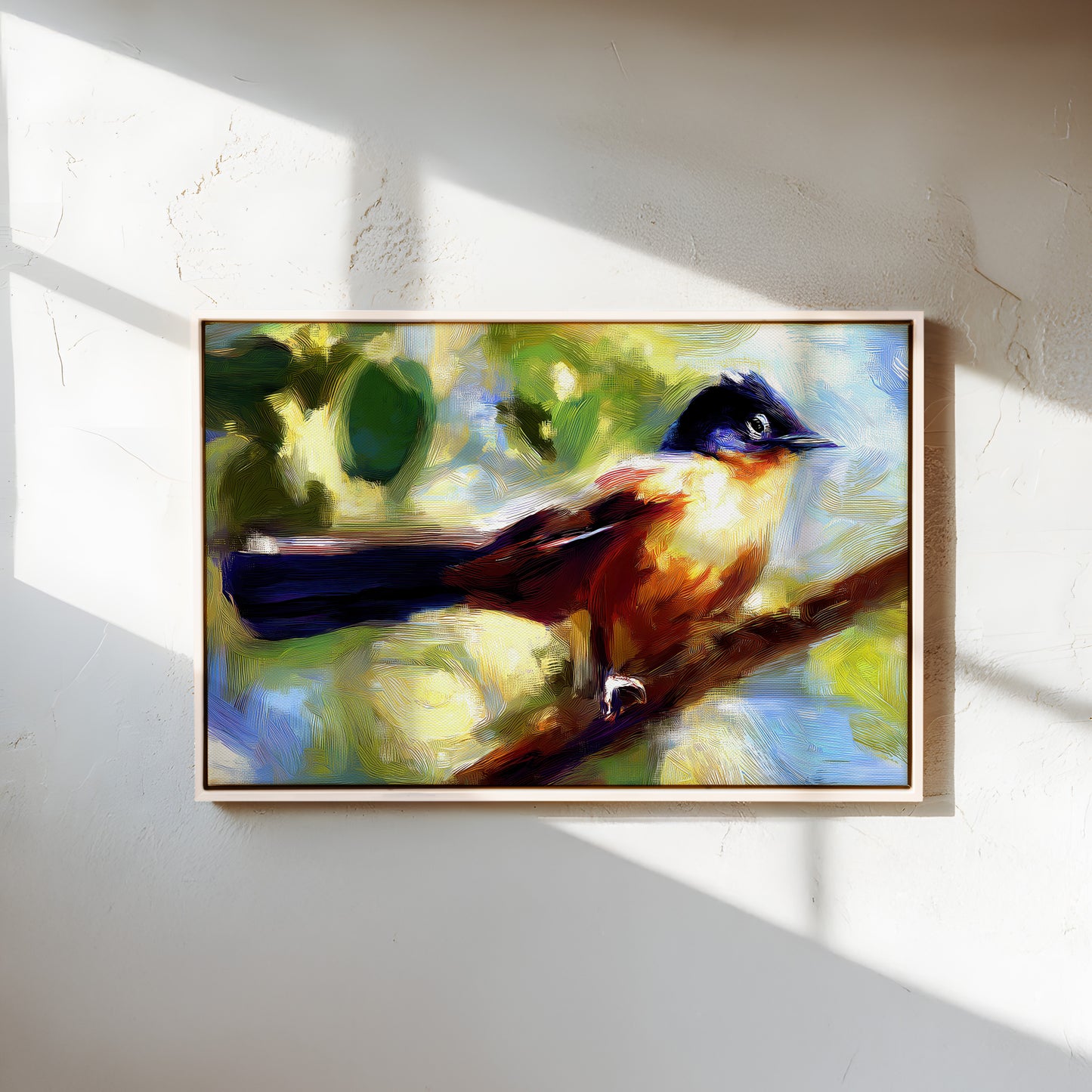 Vibrant Songbird Canvas: Nature-Inspired Art