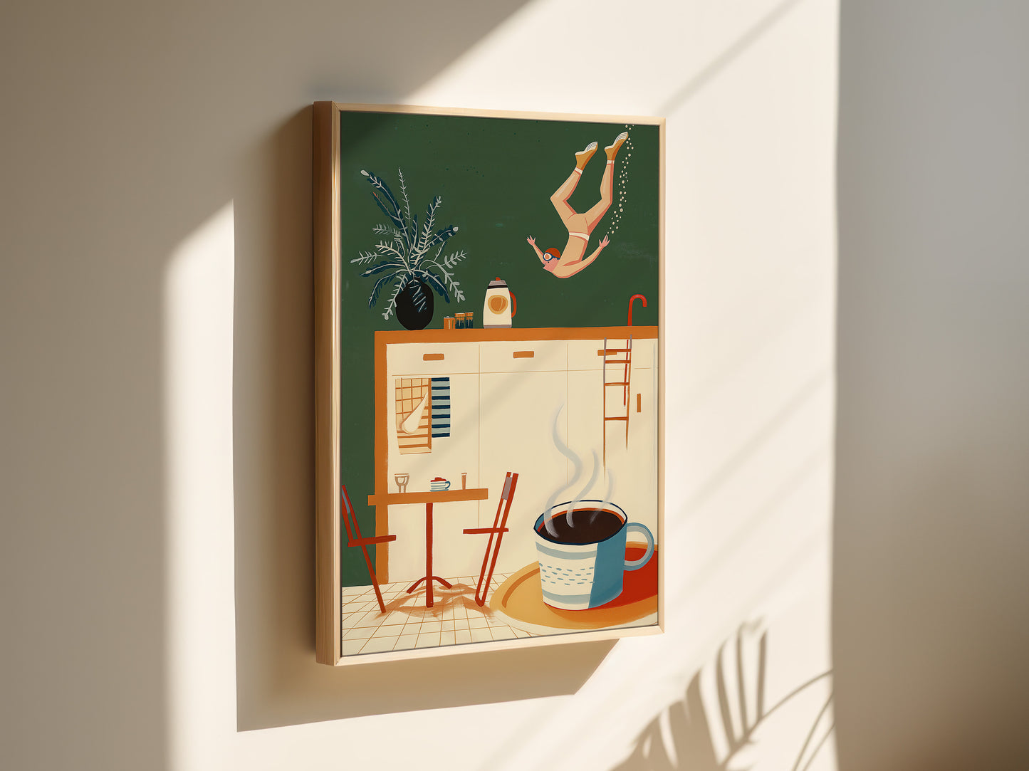 Surreal Coffee Swim Art Print