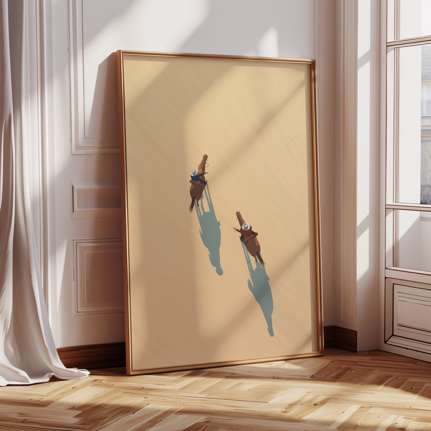 Minimalist Equestrian Shadow Canvas Print