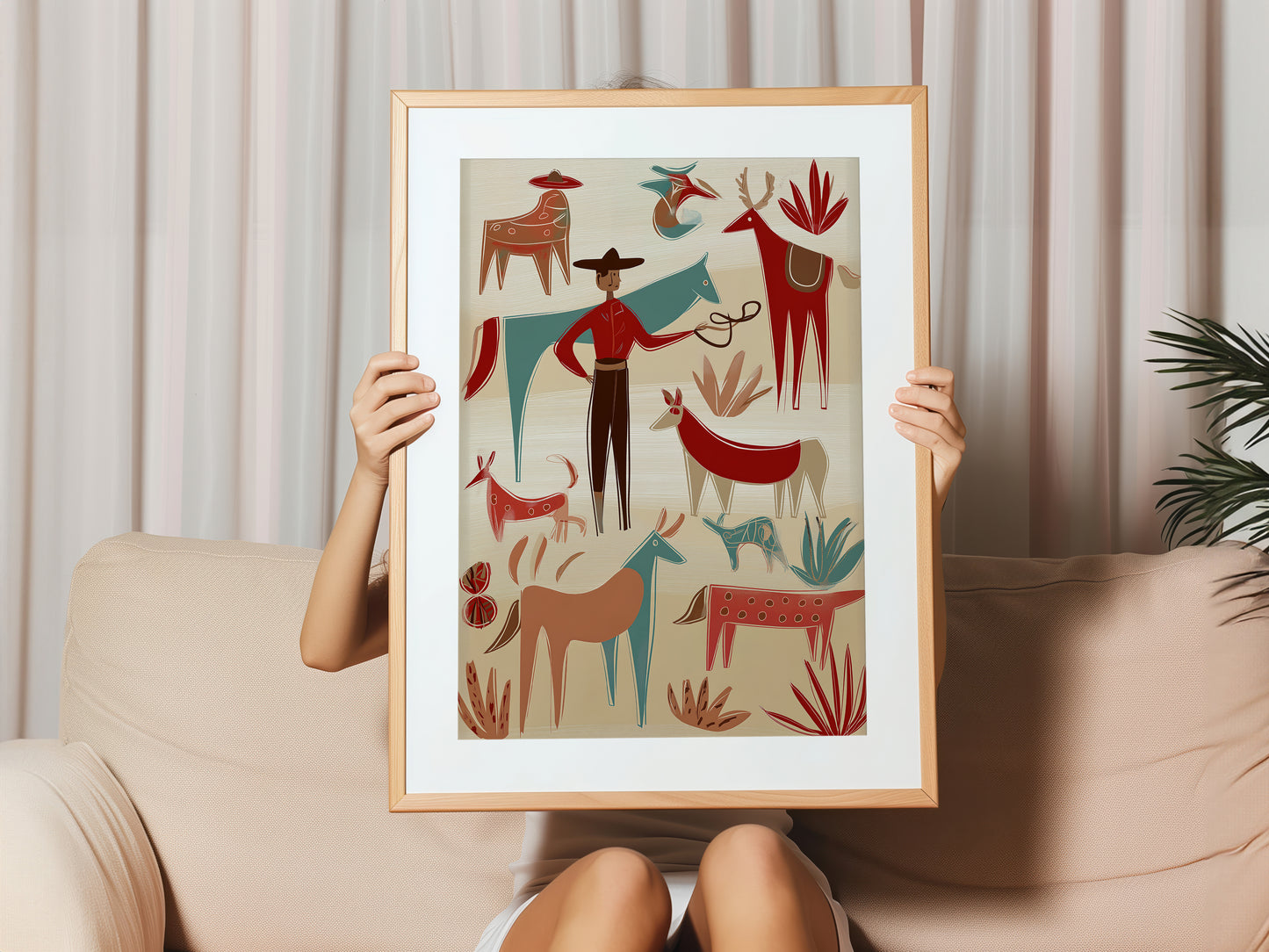 Southwestern Cowboy and Animal Art on Canvas