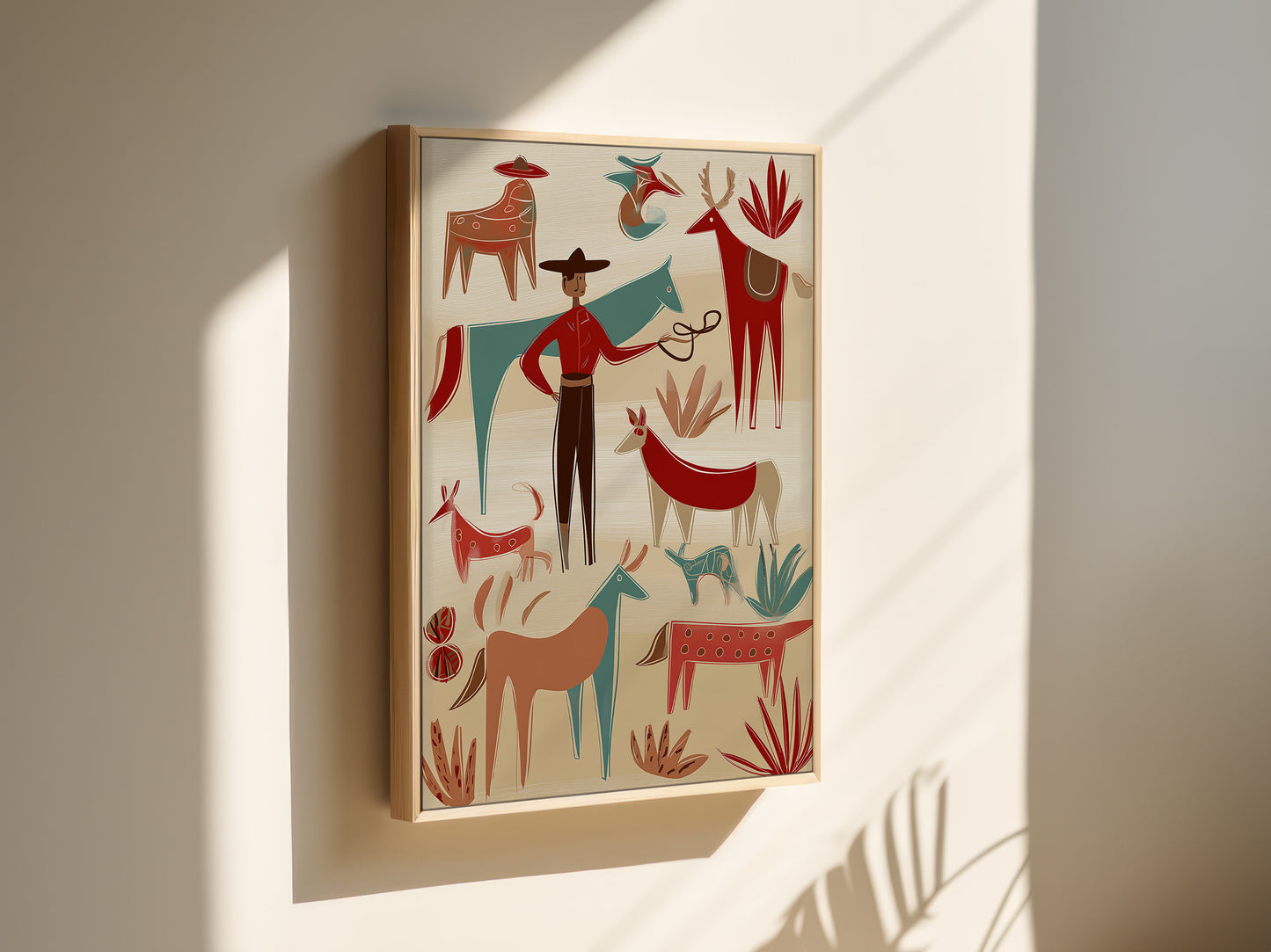 Southwestern Cowboy and Animal Art on Canvas