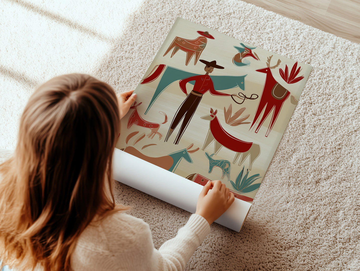 Southwestern Cowboy and Animal Art on Canvas