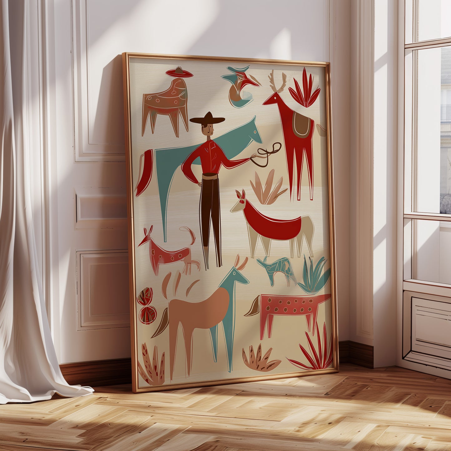 Southwestern Cowboy and Animal Art on Canvas