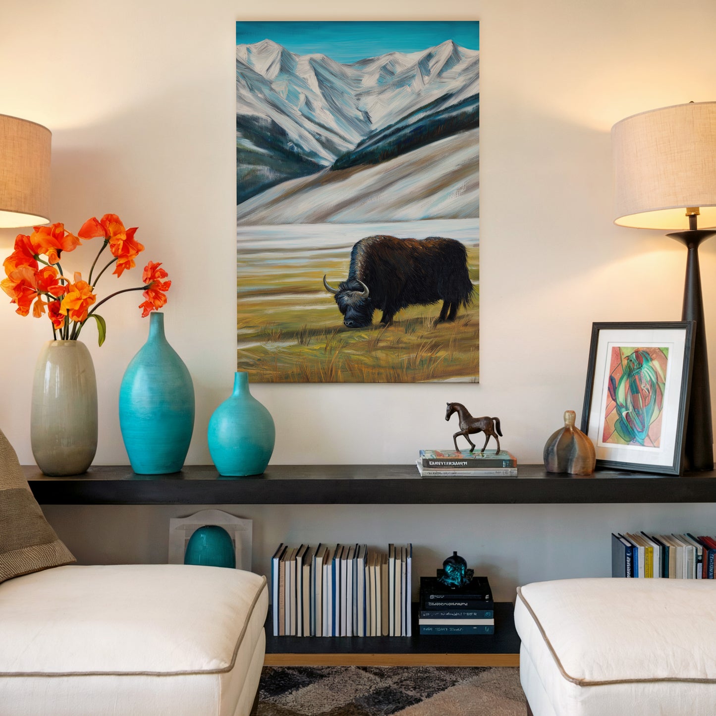 Majestic Mountain Bison Canvas Print