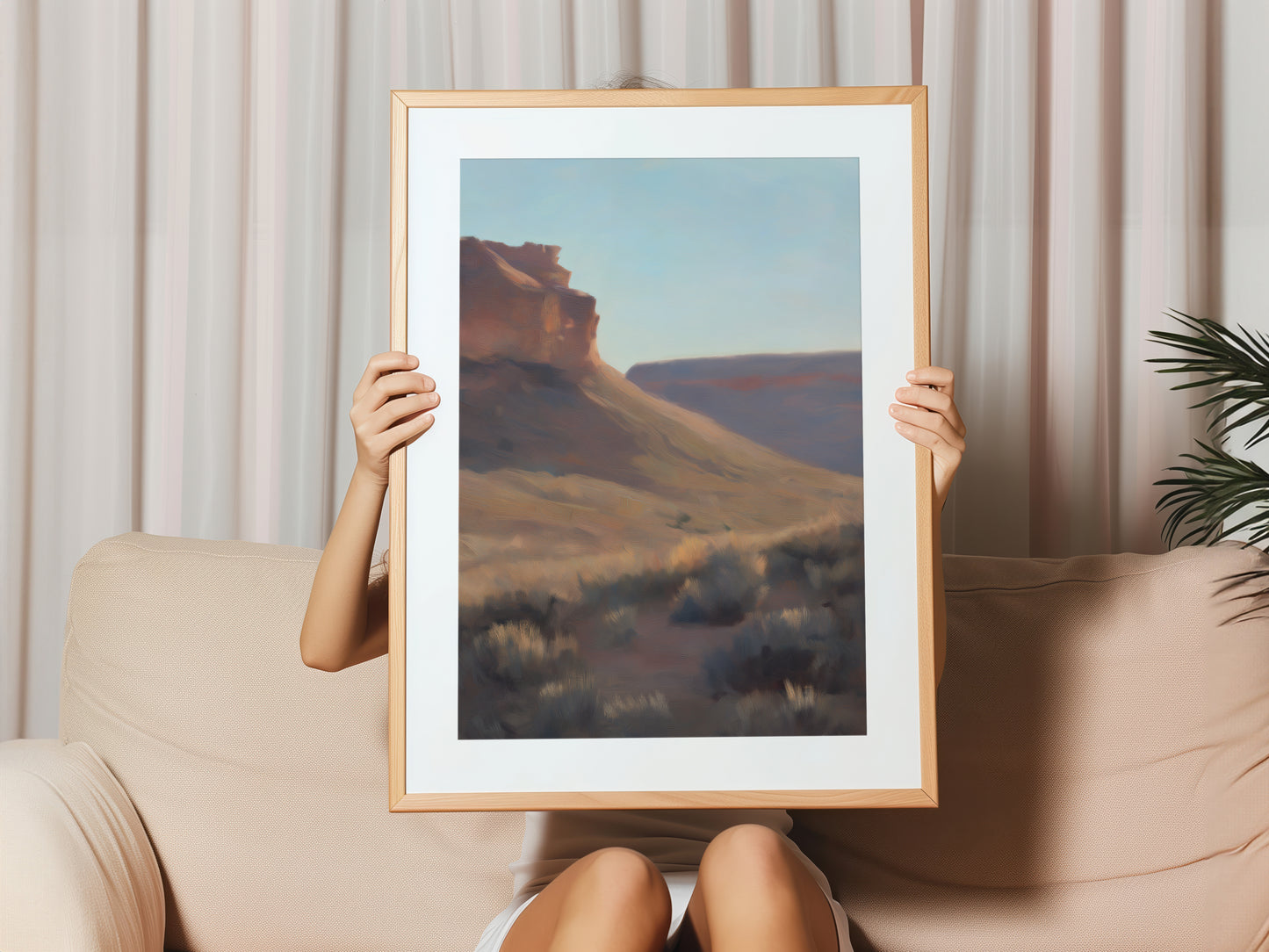 Southwestern Desert Landscape Vertical Canvas