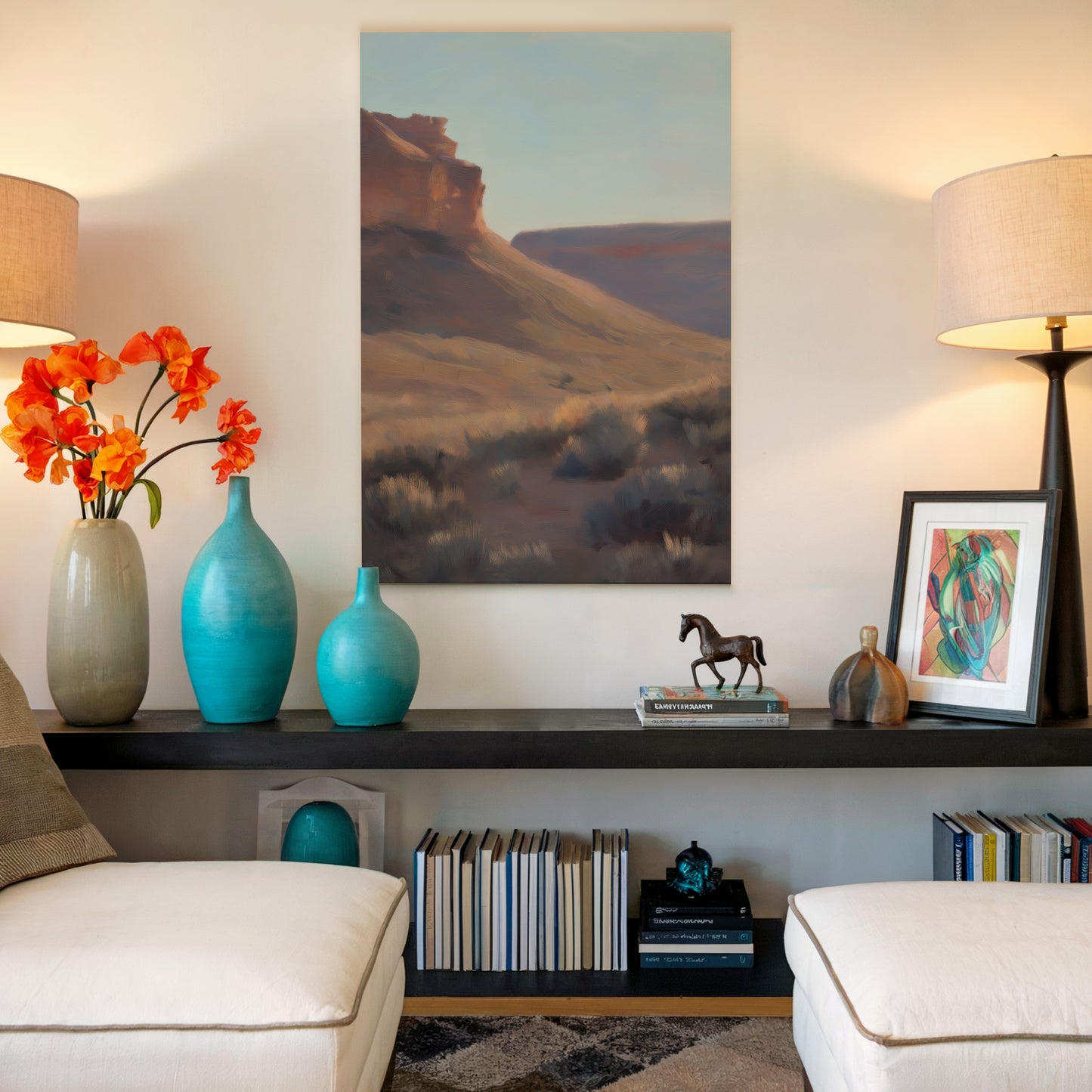 Southwestern Desert Landscape Vertical Canvas