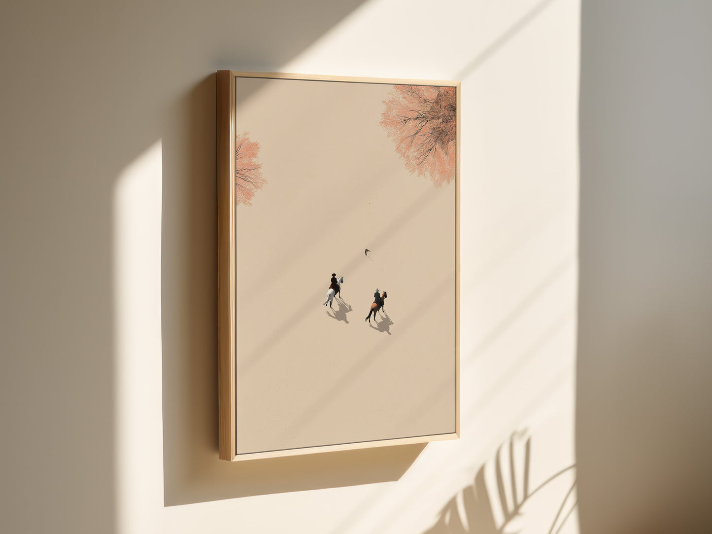 Minimalist Riders Canvas Art: Premium Vertical Print