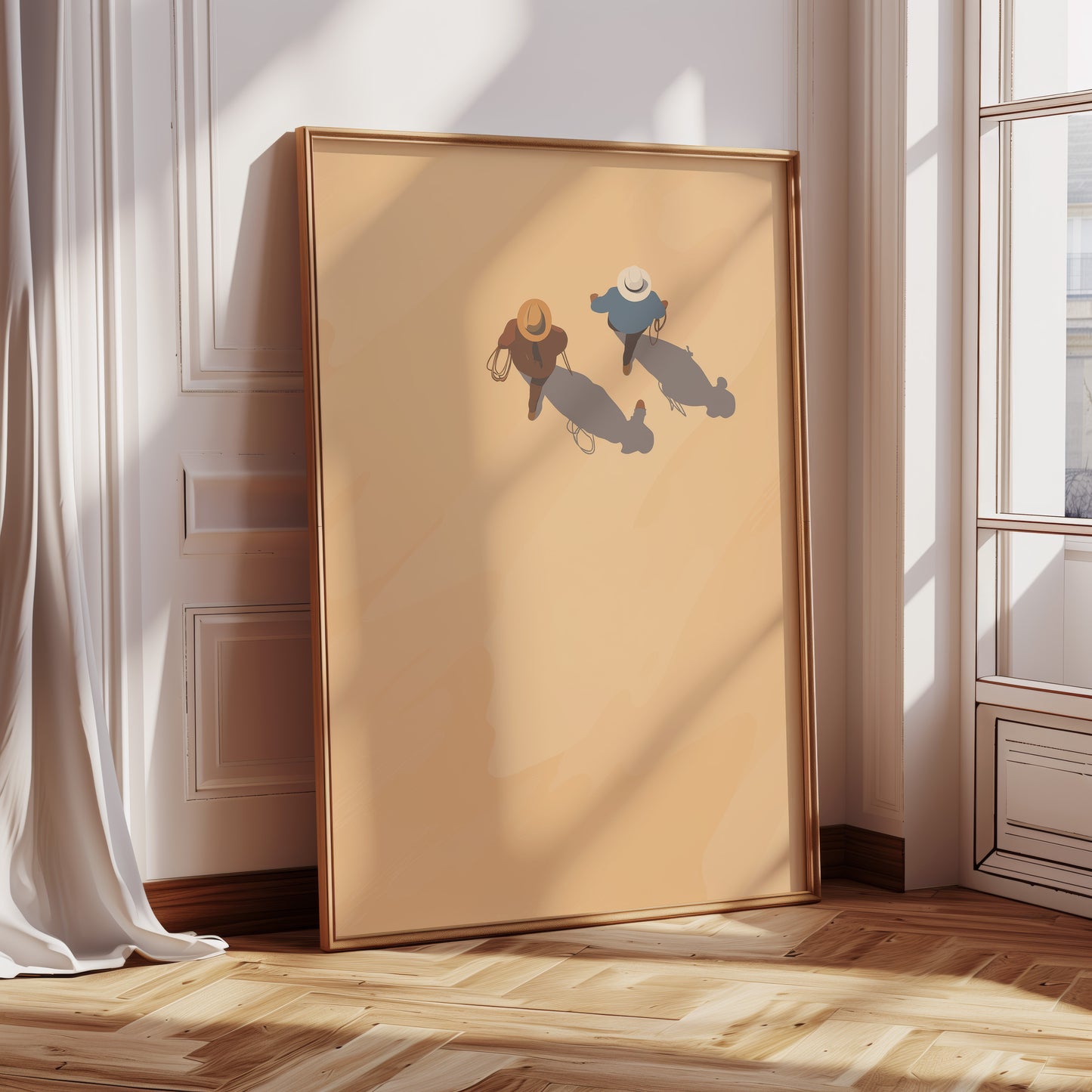 Minimalist Desert Walk Canvas Art