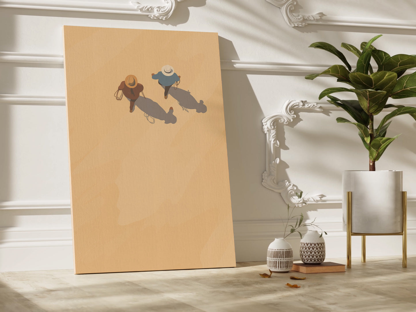 Minimalist Desert Walk Canvas Art