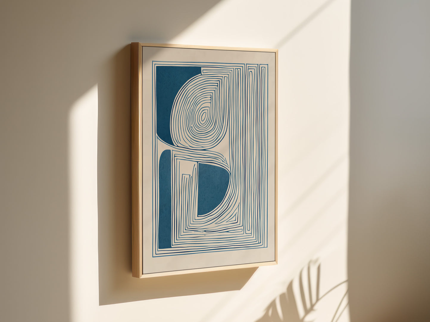 Abstract Blue Geometric Canvas Print - Modern Art Decor