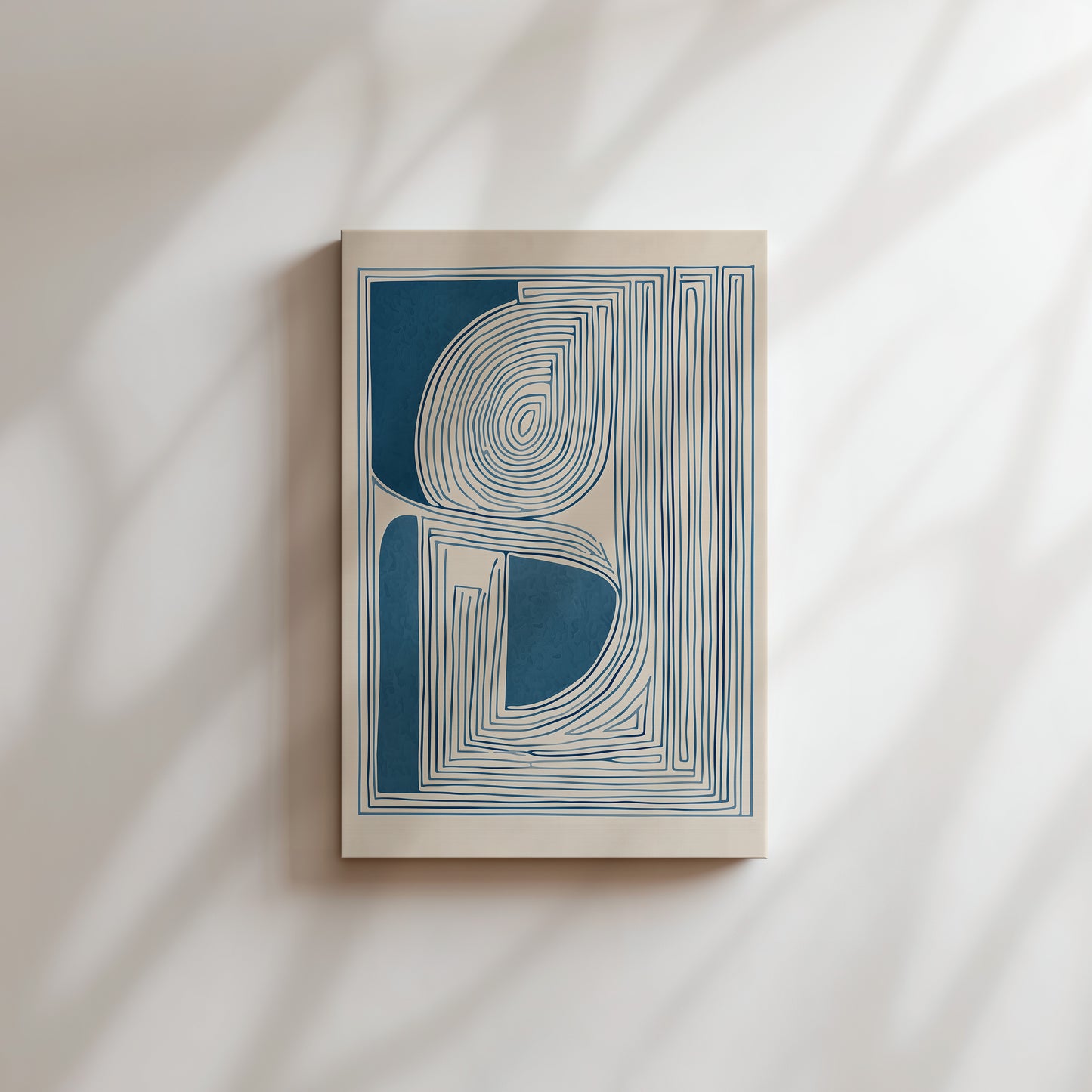 Abstract Blue Geometric Canvas Print - Modern Art Decor