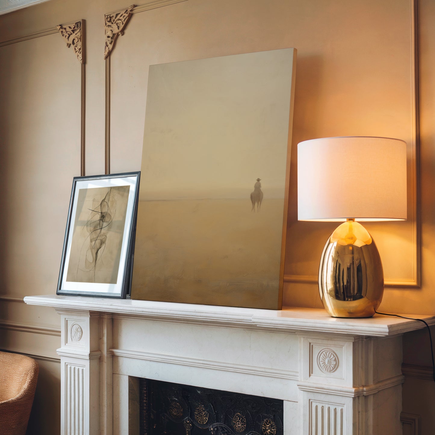 Desert Rider Minimalist Canvas Print