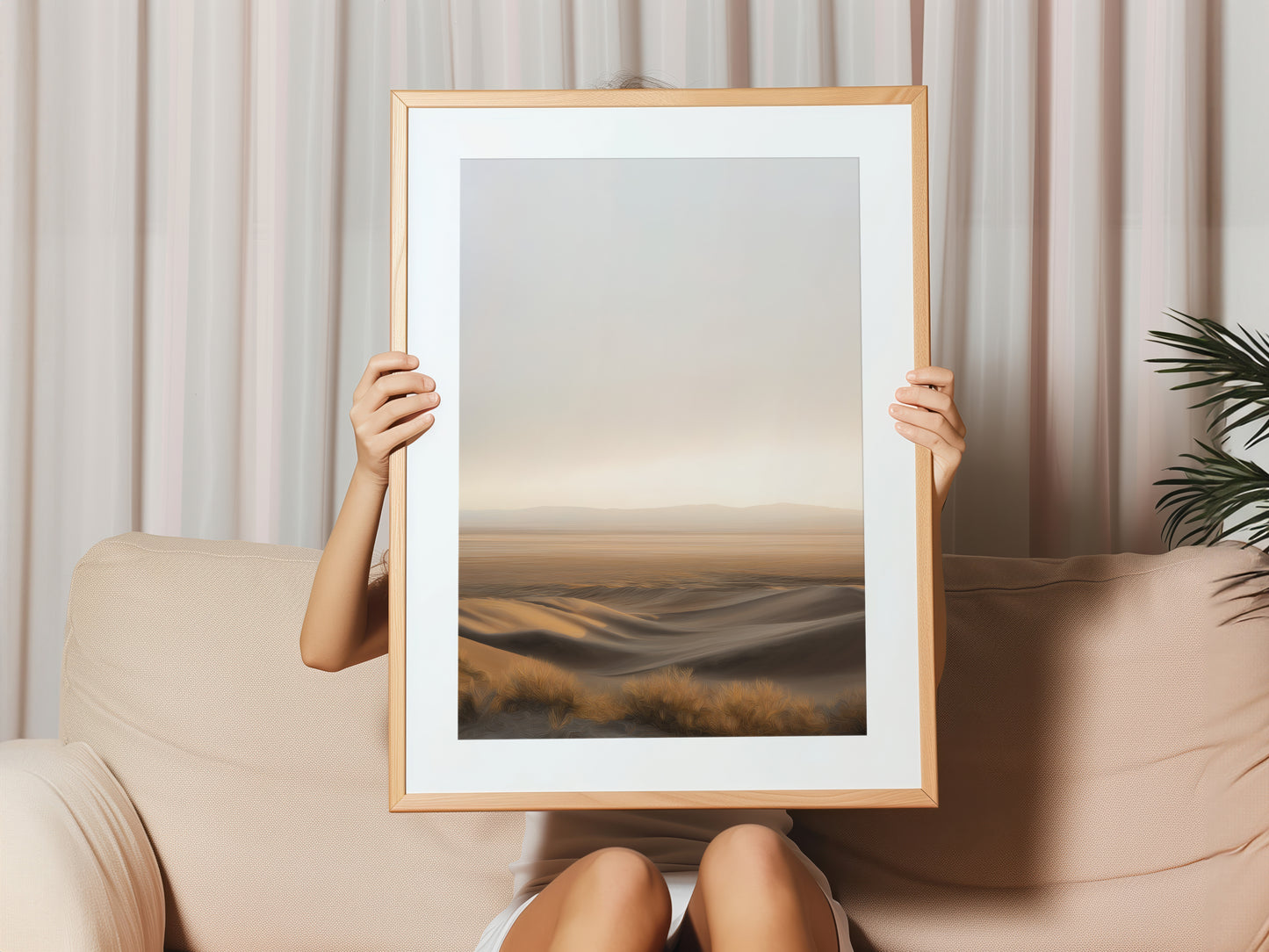 Desert Dunes Vertical Canvas Print: Premium Wall Art