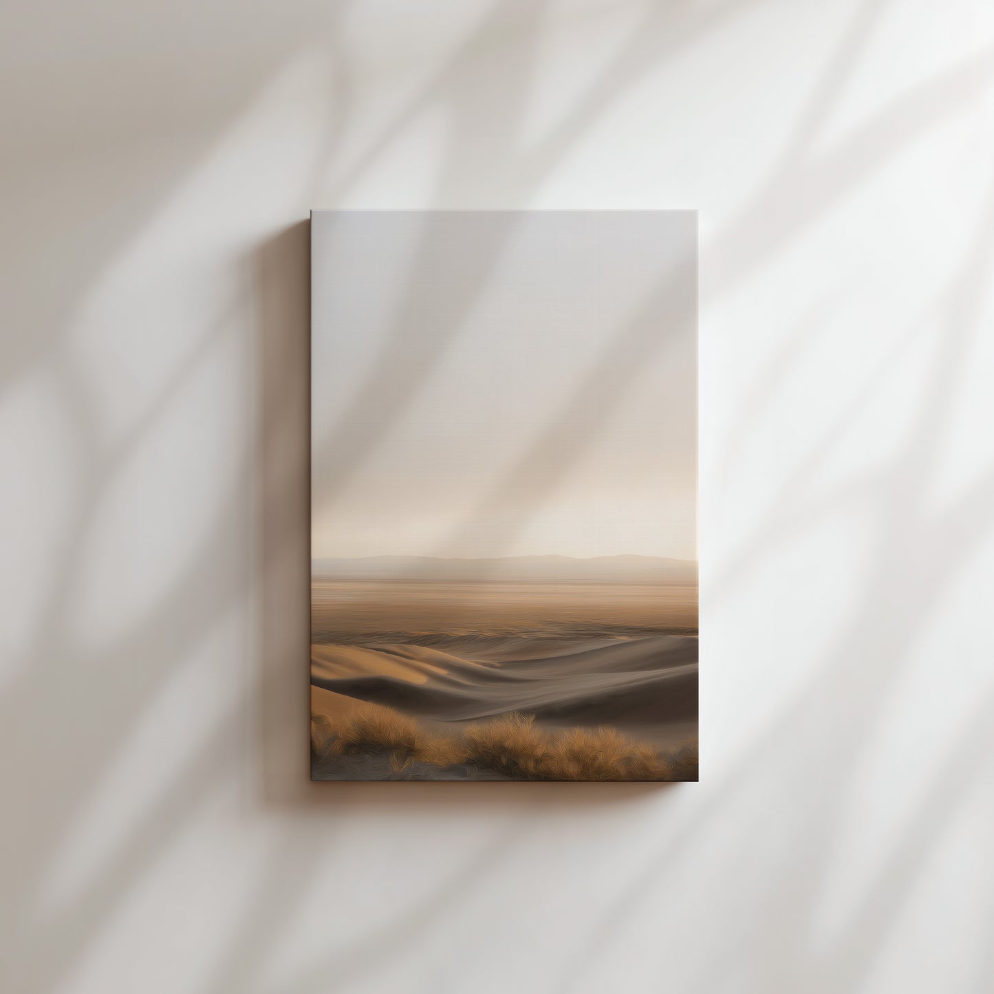 Desert Landscape Vertical Canvas Print: Premium Wall Art