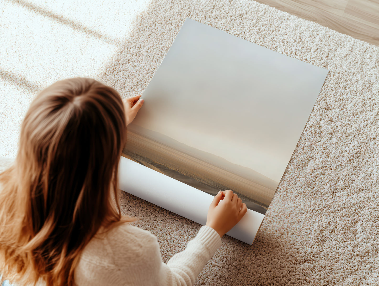 Desert Landscape Vertical Canvas Print: Premium Wall Art