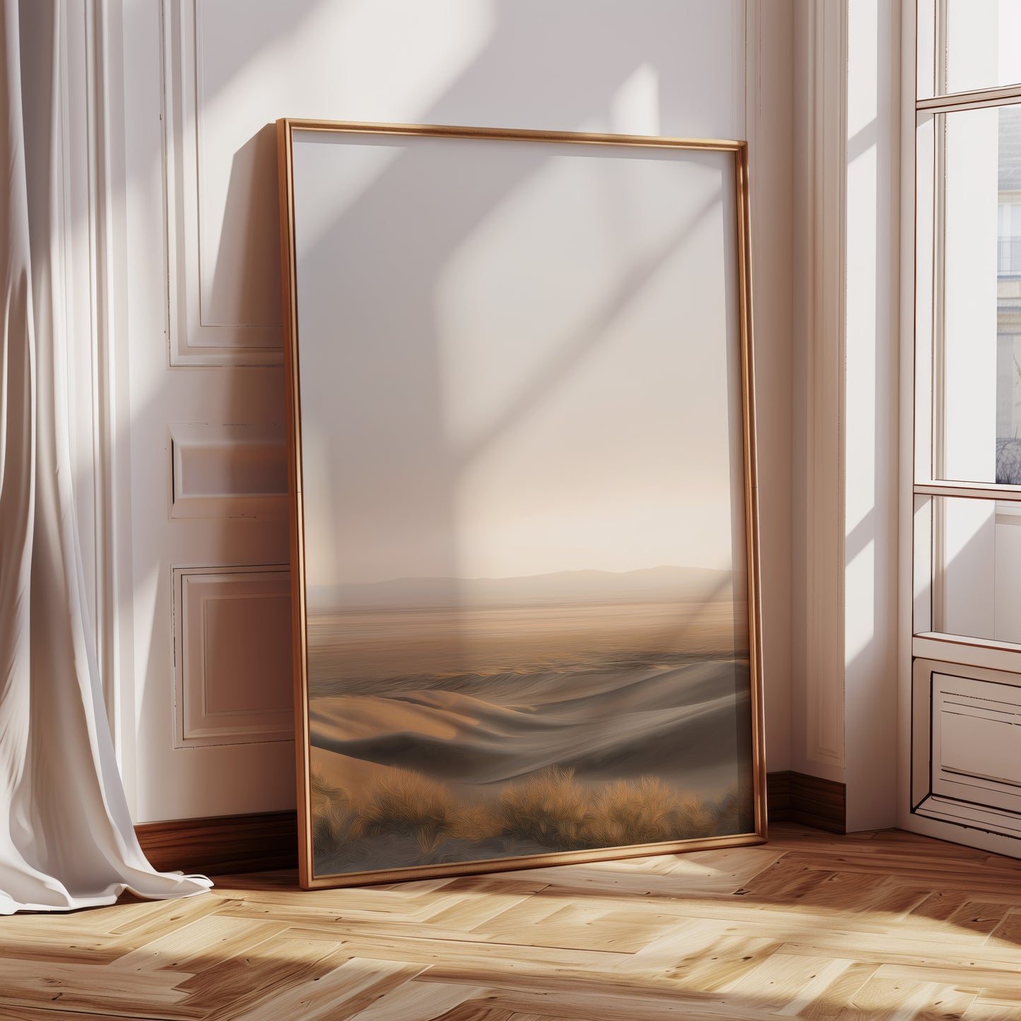 Desert Landscape Vertical Canvas Print: Premium Wall Art