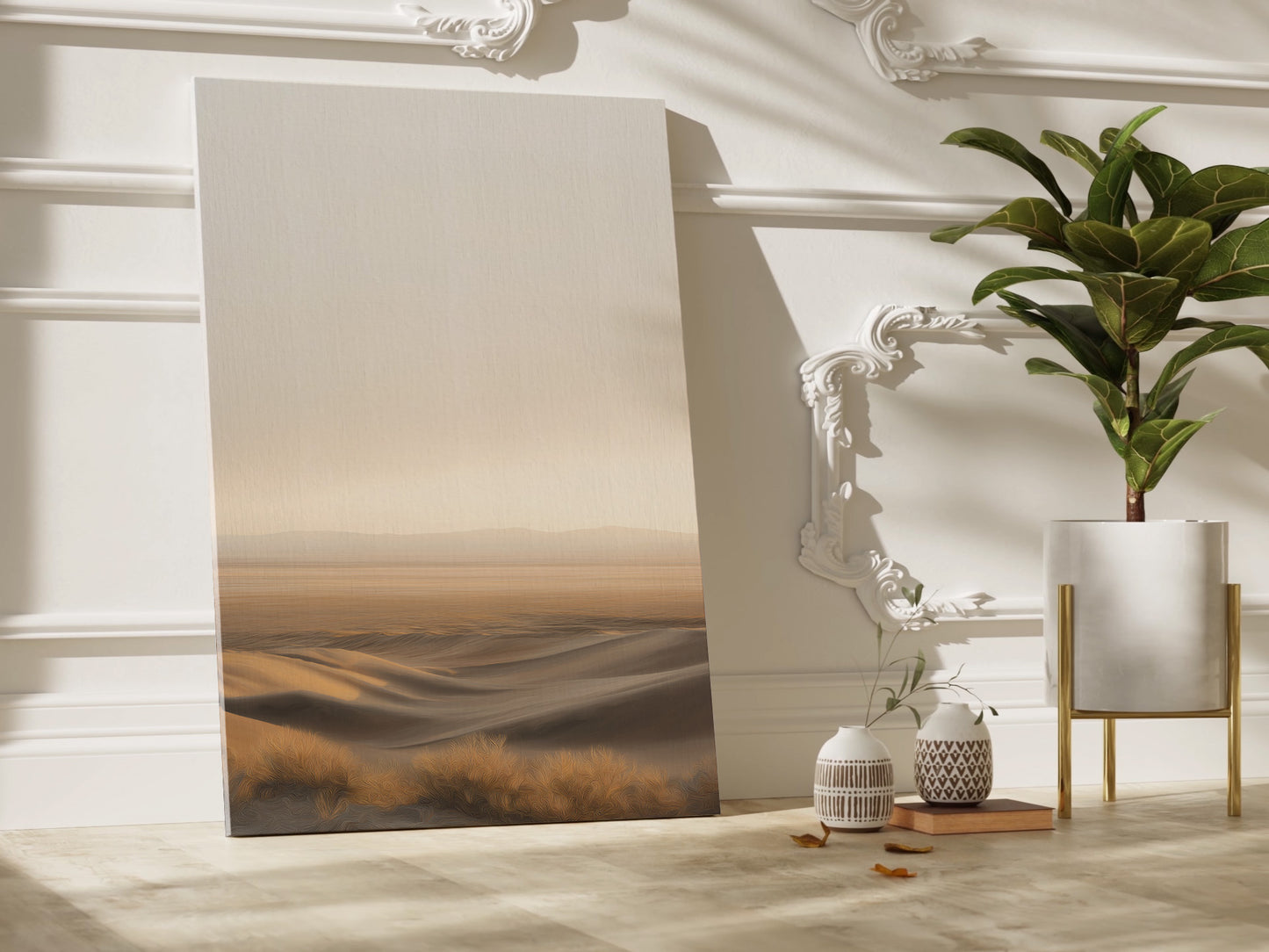 Desert Dunes Vertical Canvas Print: Premium Wall Art